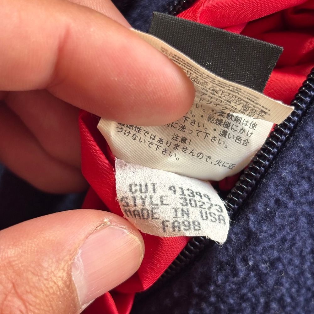 Vintage Patagonia‎ Synchilla Fleece Glissade Reversible Jacket Red Navy Men's M - Picture 5 of 11